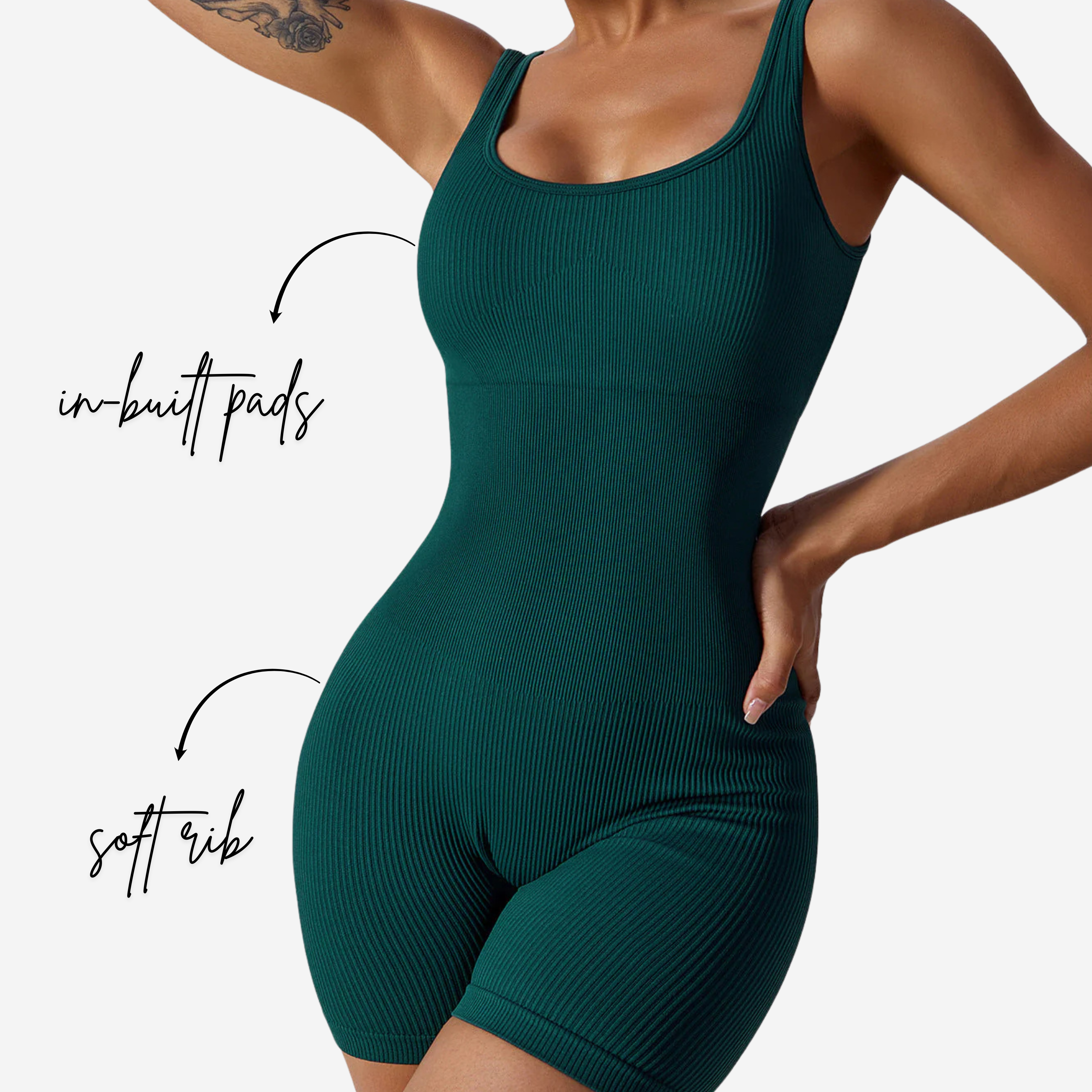 BootyPop Bodysuit (Padded) | Emerald