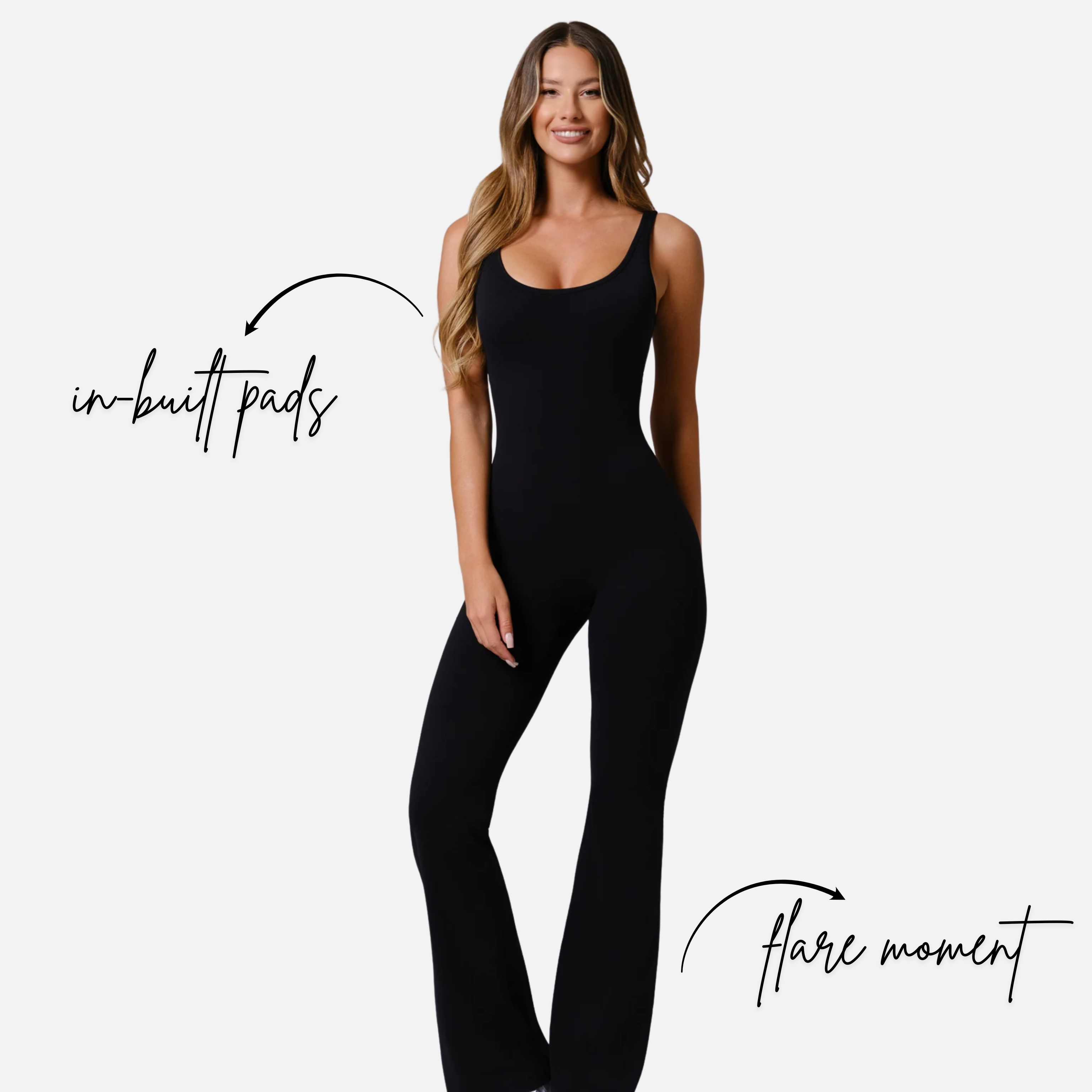 LuxeFlex Bodysuit | Black