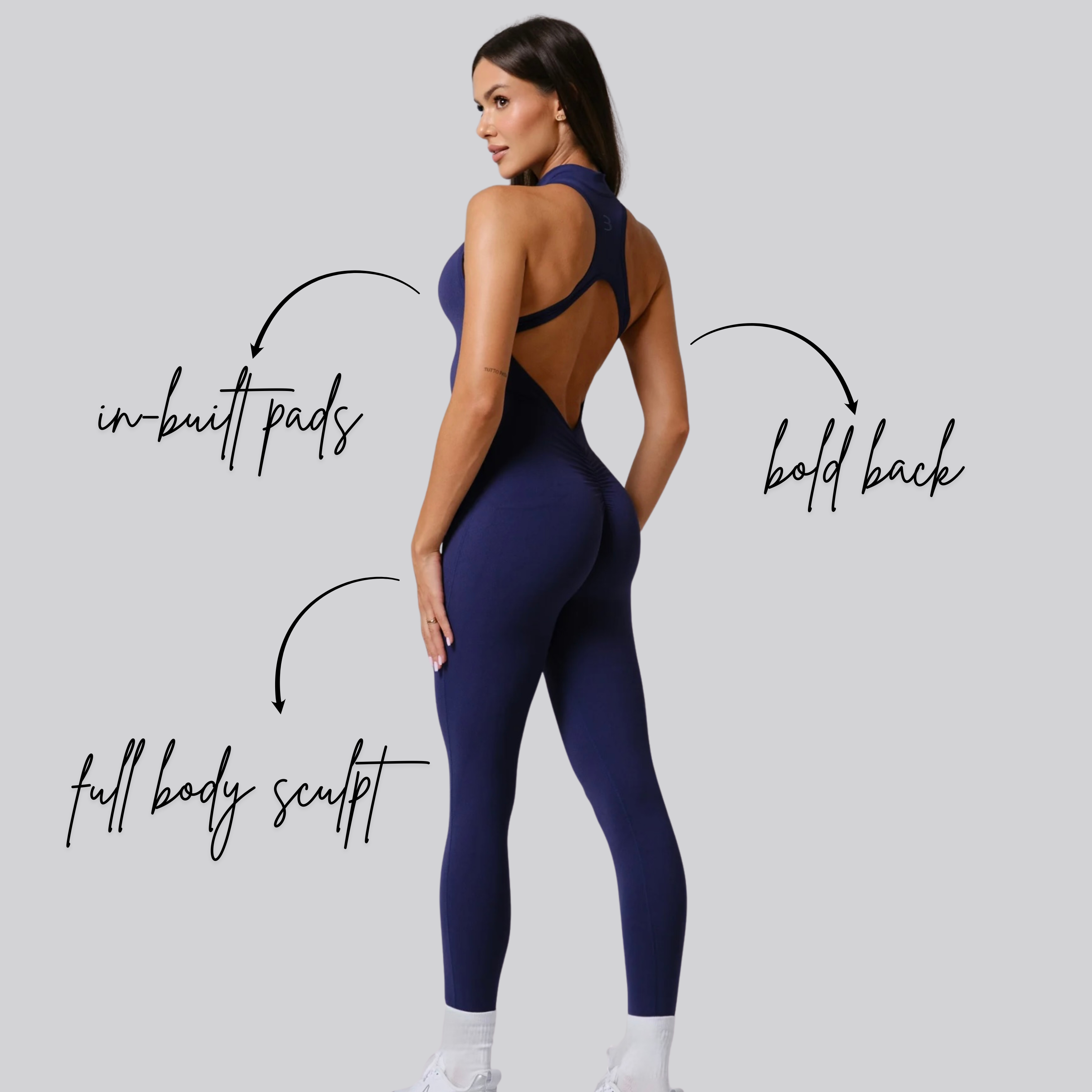 CurveFlex Bodysuit | Navy