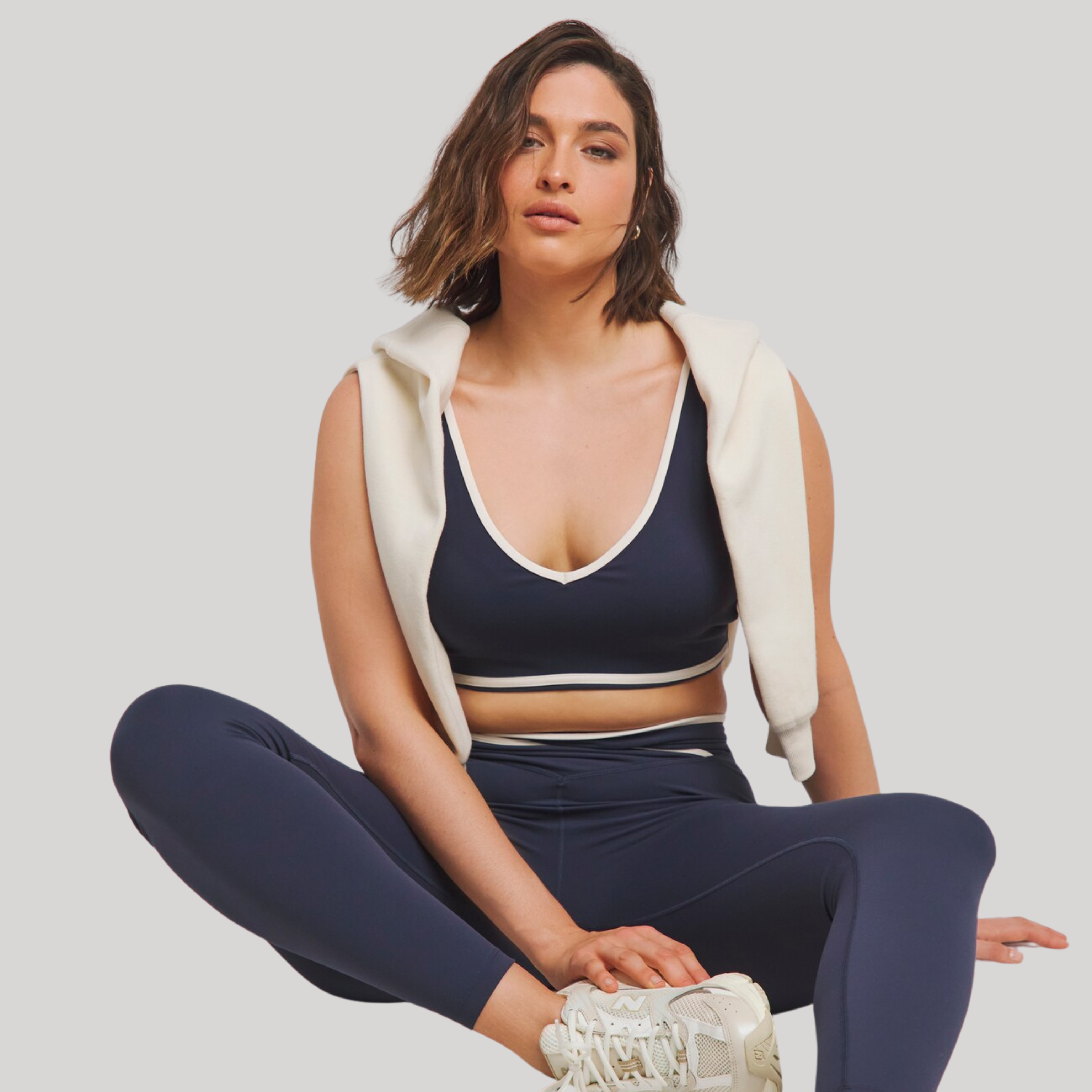 Flex Support Bra | Navy with Stripes