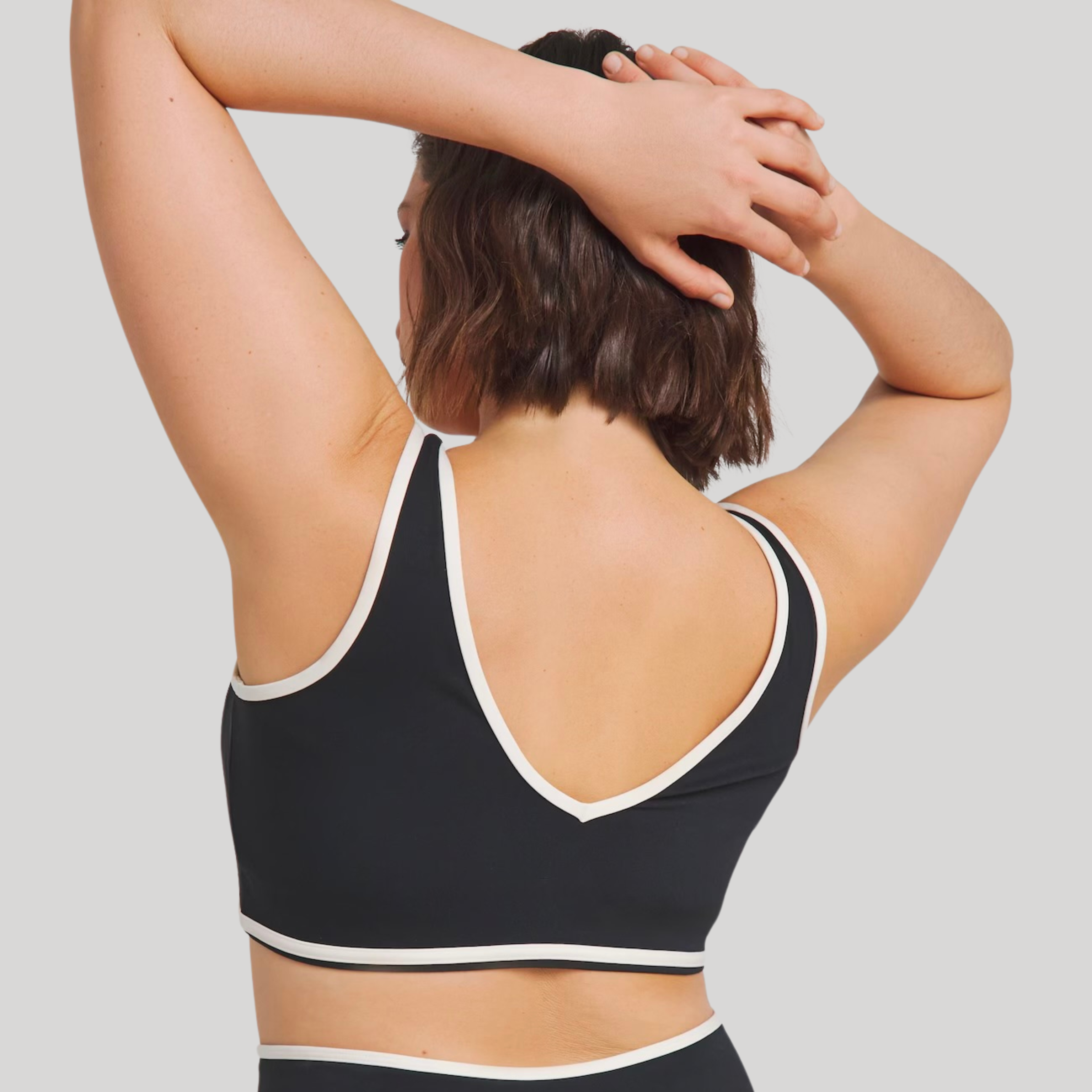Flex Support Bra | Black with Stripes