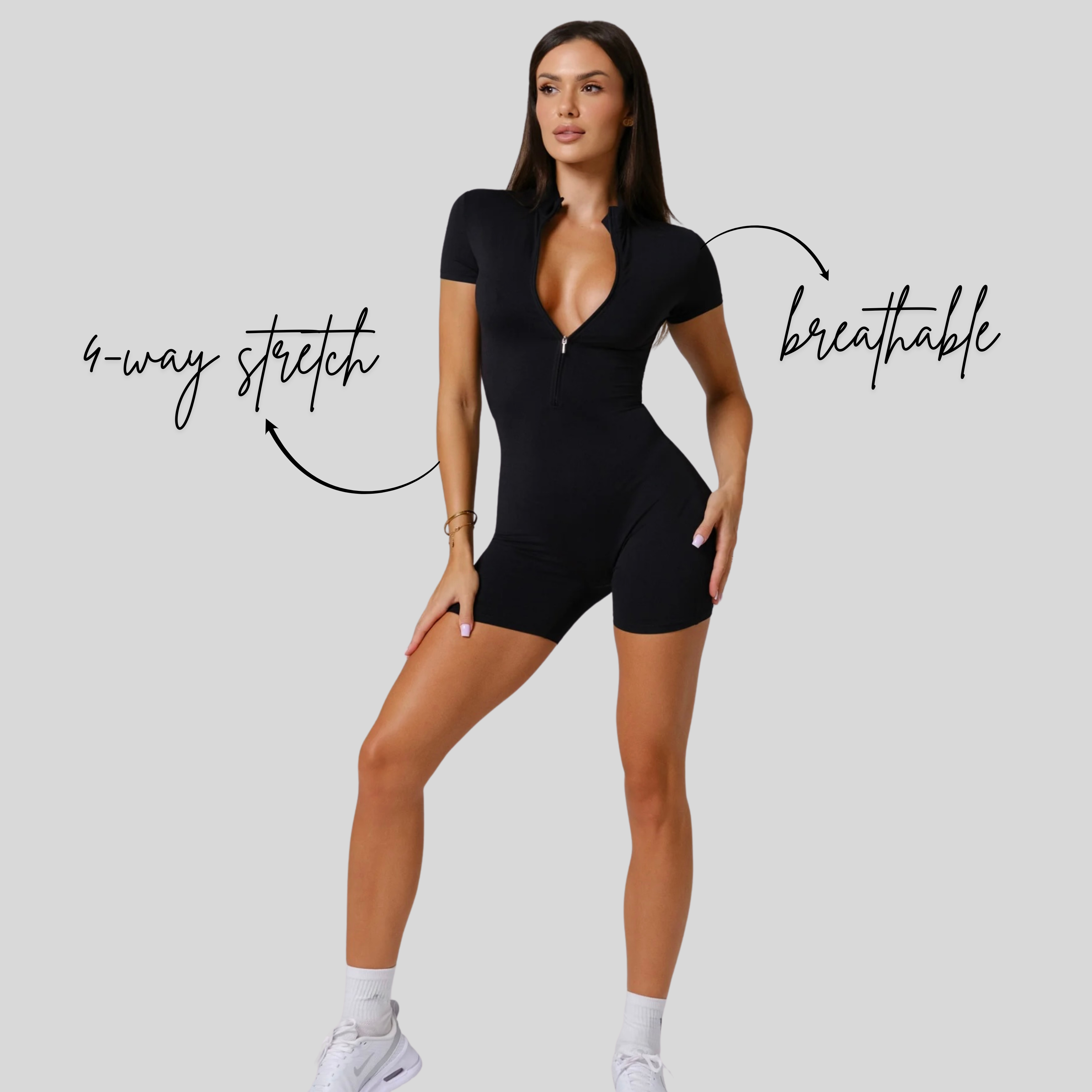 SculptZip Bodysuit | Black