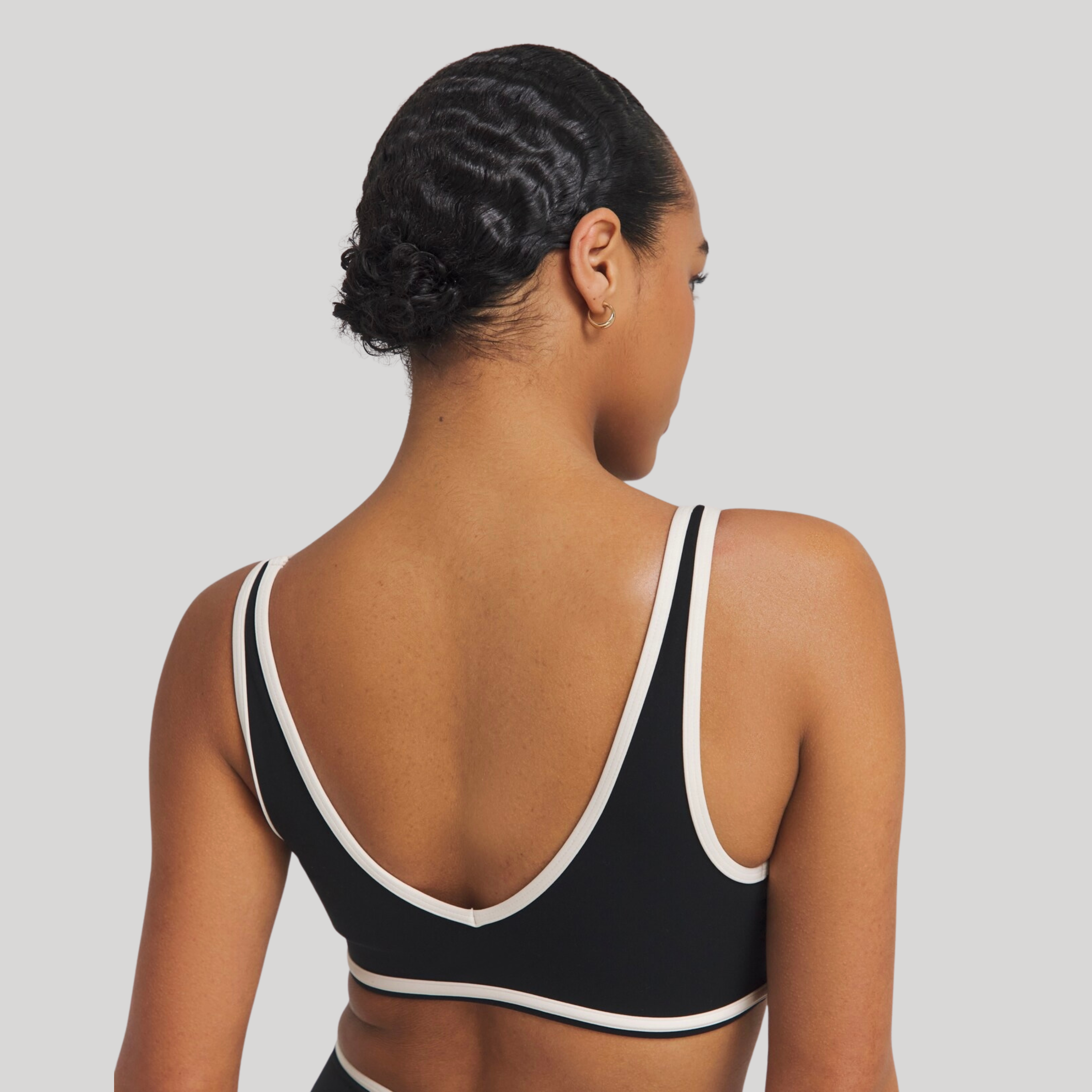 Flex Support Bra | Black with Stripes