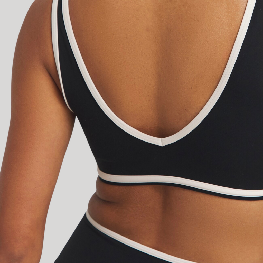 Flex Support Bra | Black with Stripes