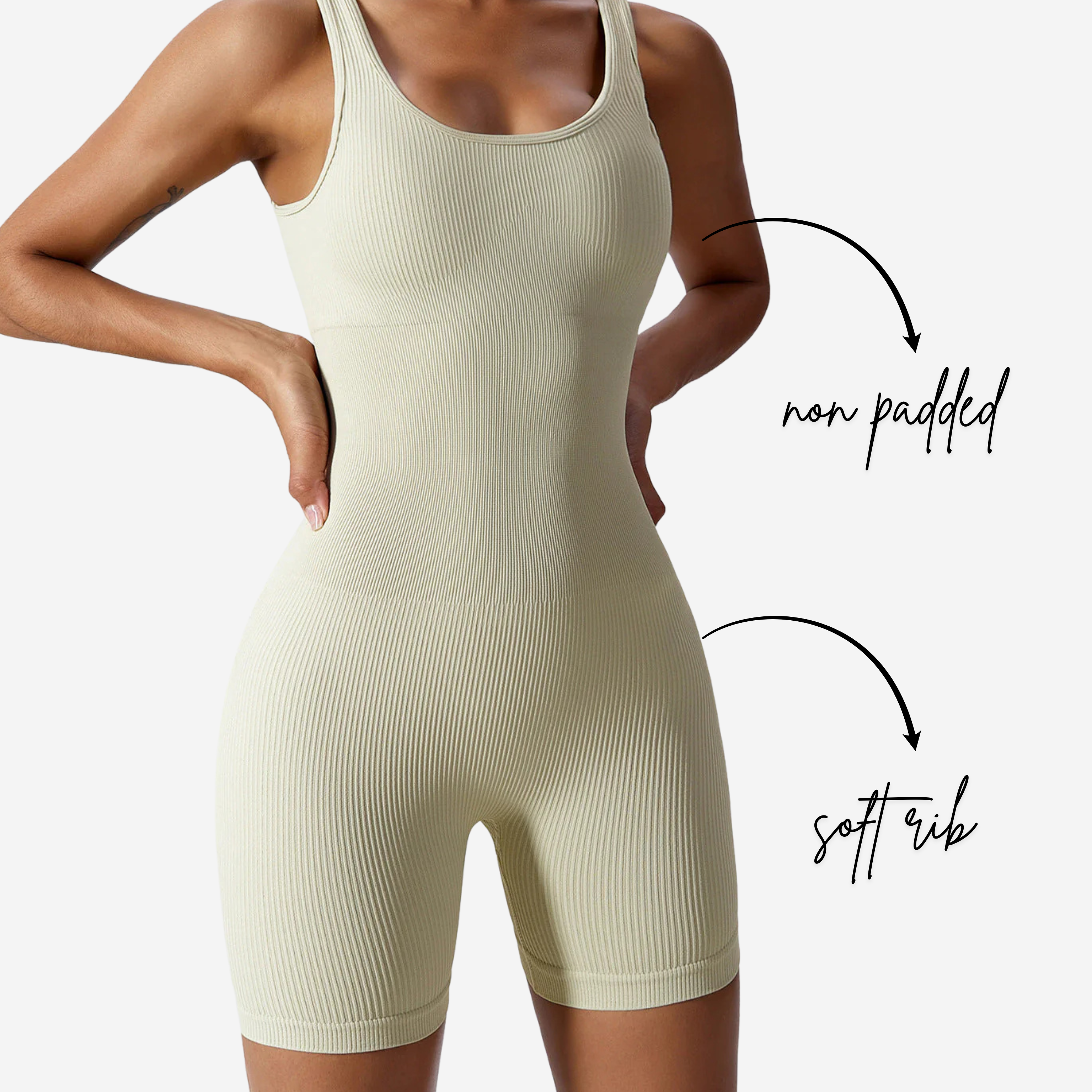 BootyPop Bodysuit (Non-Padded) | White