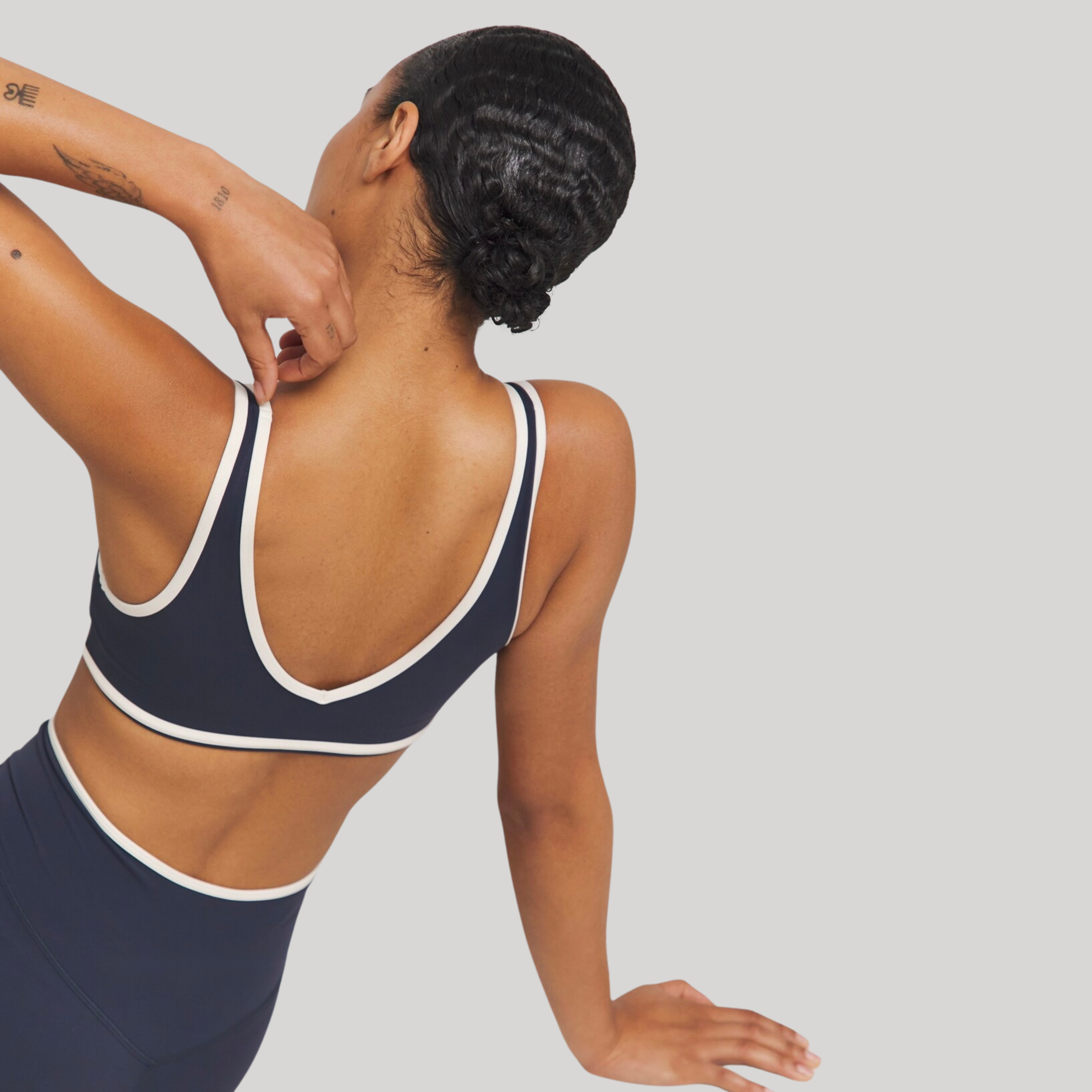 Flex Support Bra | Navy with Stripes