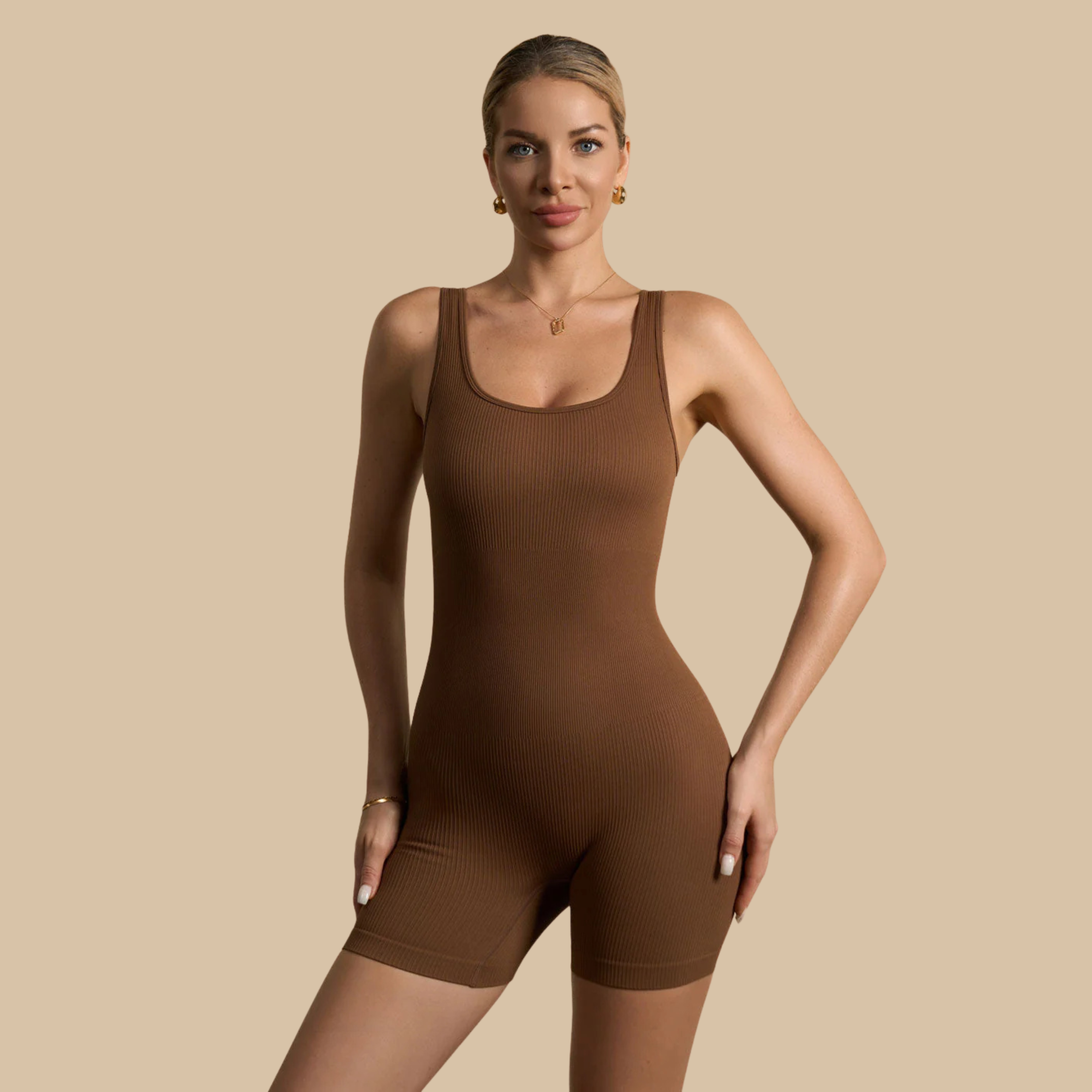 BootyPop Bodysuit (Non-Padded) | Brown